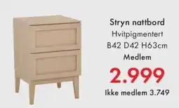 Fagmøbler Stryn nattbord tilbud