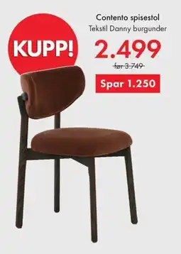 Fagmøbler Contento spisestol tilbud