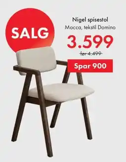 Fagmøbler Nigel spisestol tilbud