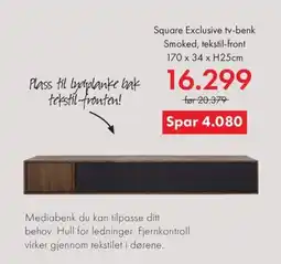 Fagmøbler Square Exclusive tv-benk tilbud