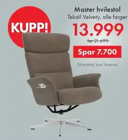 Fagmøbler Master hvilestol tilbud