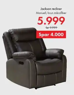 Fagmøbler Jackson recliner tilbud
