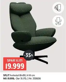 Bohus SPLIT hvilestol tilbud