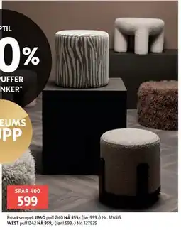 Bohus JIMO puff tilbud