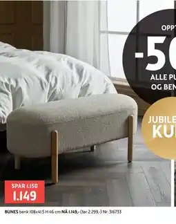 Bohus BUNES benk tilbud