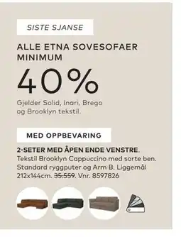 Skeidar ALLE ETNA SOVESOFAER tilbud