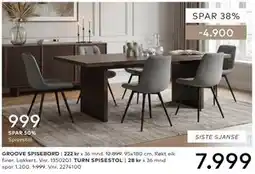 Skeidar GROOVE SPISEBORD tilbud