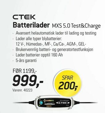 Thansen Batterilader tilbud