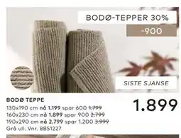 Skeidar BODØ TEPPE tilbud