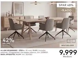 Skeidar A-LINE SPISEBORD tilbud