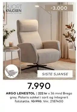 Skeidar ARGO LENESTOL tilbud