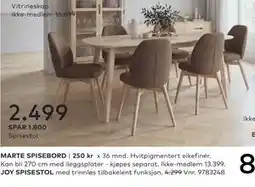 Skeidar JOY SPISESTOL tilbud