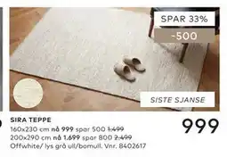 Skeidar SIRA TEPPE tilbud