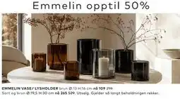 Skeidar EMMELIN VASE/ LYSHOLDER tilbud