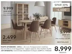 Skeidar MARTE SPISEBORD tilbud
