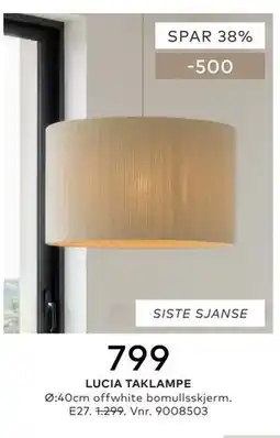 Skeidar LUCIA TAKLAMPE tilbud