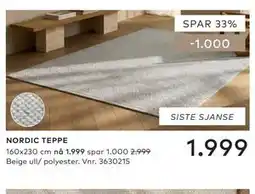 Skeidar NORDIC TEPPE tilbud