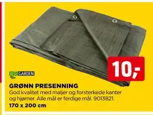 GRØNN PRESENNING