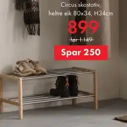 Fagmøbler Circus skostativ, heltre eik tilbud