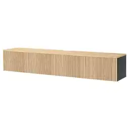 IKEA BestÅ tv-benk med dører, brunsvart/björköviken eikefiner, 240x42x40 cm tilbud