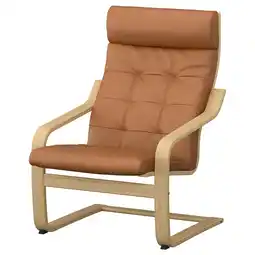 IKEA PoÄng Lenestol, eik/grann gyllenbrun tilbud