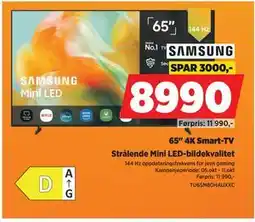 POWER SAMSUNG 65 4K Smart-TV tilbud