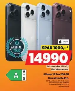 POWER iPhone 18 Pro 256 GB tilbud