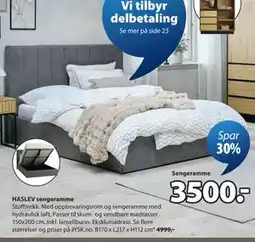 JYSK HASLEV sengeramme tilbud