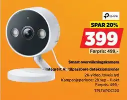 POWER tp-link Smart overvåkningskamera tilbud