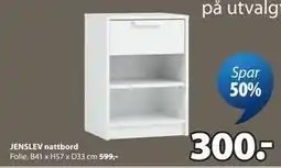 JYSK JENSLEV nattbord tilbud
