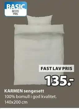 JYSK KARMEN sengesett tilbud