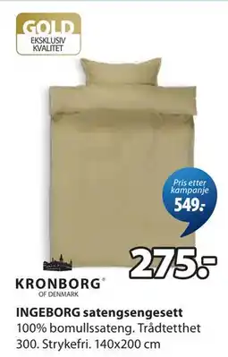 JYSK INGEBORG satengsengesett tilbud