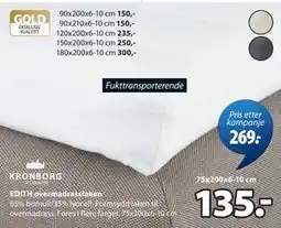 JYSK EDITH overmadrasslaken tilbud