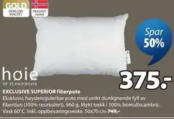 JYSK EXCLUSIVE SUPERIOR fiberpute tilbud