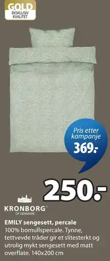 JYSK EMILY sengesett, percale tilbud