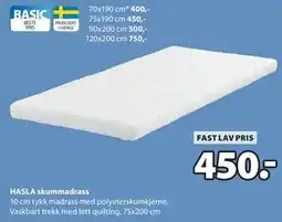 JYSK HASLA skummadrass tilbud