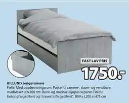JYSK BILLUND sengeramme tilbud