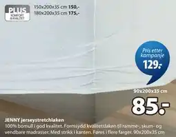 JYSK JENNY jerseystretchlaken tilbud