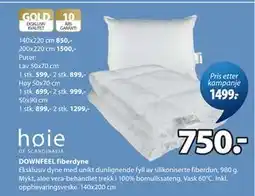 JYSK DOWNFEEL fiberdyne tilbud