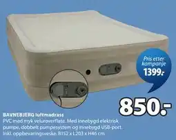 JYSK BAVNEBJERG luftmadrass tilbud