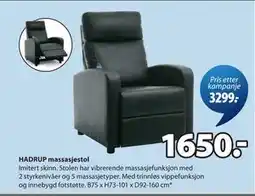 JYSK HADRUP massasjestol tilbud