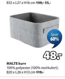 JYSK MALTE kurv tilbud