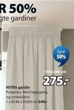 JYSK HITRA gardin tilbud