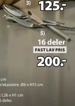 JYSK GREGERS bestikksett tilbud