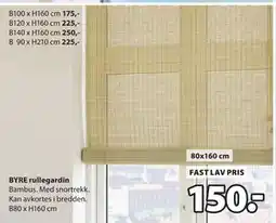 JYSK BYRE rullegardin tilbud