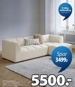 JYSK ALLESE sofa med sjeselong tilbud