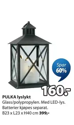 JYSK PULKA lyslykt tilbud