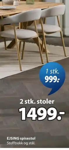 JYSK EJSING spisestol tilbud