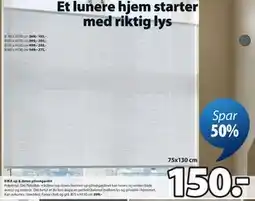 JYSK EIKA up & down plisségardin tilbud