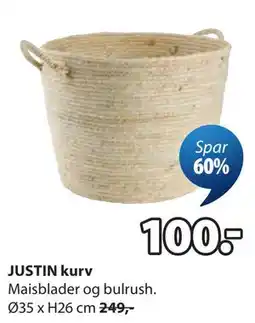 JYSK JUSTIN kurv tilbud